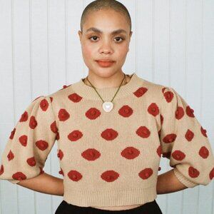 Fashion Brand Company Beige Nipple Sweater - XS/S